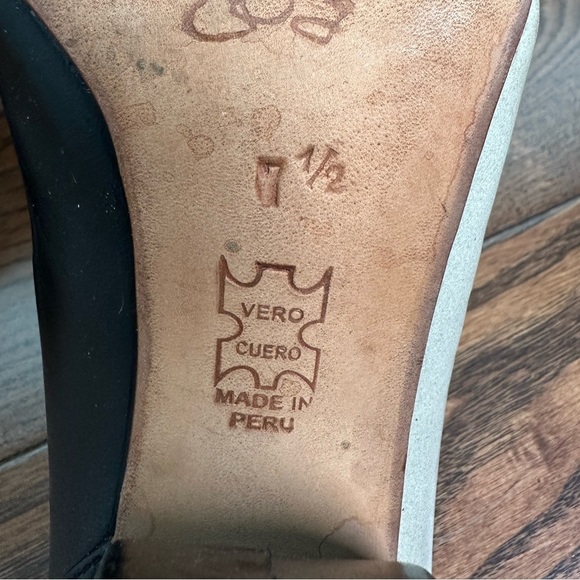 John Fluevog “Kendra” Pointed Toe Leather Heel - Elegant Conversations - Picture 7 of 12